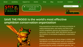What Savethefrogs.com website looked like in 2023 (This year)