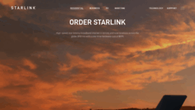 What Starlink.com website looked like in 2023 (This year)