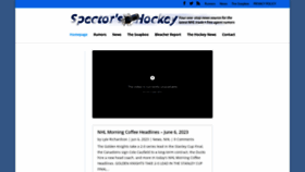 What Spectorshockey.net website looked like in 2023 (This year)