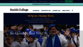 What Smith.edu website looked like in 2023 (This year)