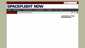 What Spaceflightnow.com website looked like in 2023 (This year)