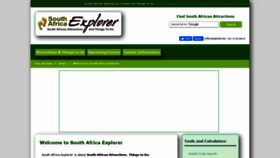 What Southafricaexplorer.co.za website looked like in 2023 (This year)