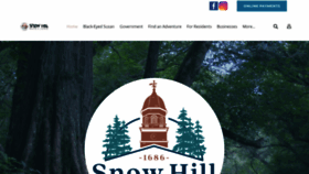 What Snowhillmd.gov website looked like in 2023 (This year)