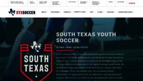 What Stxsoccer.org website looked like in 2023 (This year)