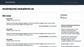 What Studentportal.nackademin.se website looked like in 2023 (This year)