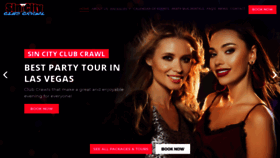 What Sincityclubcrawl.com website looked like in 2023 (This year)