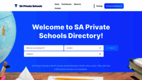 What Saprivateschools.co.za website looked like in 2023 (This year)