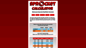 What Sprocketcalculator.com website looked like in 2023 (This year)