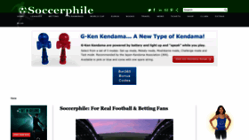 What Soccerphile.com website looked like in 2023 (This year)