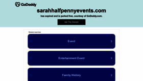 What Sarahhalfpennyevents.com website looked like in 2023 (This year)