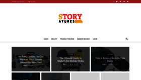 What Storyatures.com website looked like in 2023 (This year)