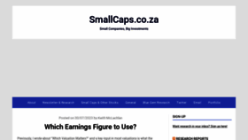 What Smallcaps.co.za website looked like in 2023 (This year)