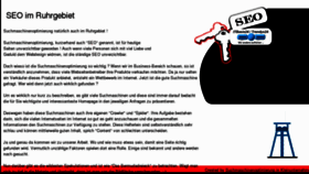 What Seo-ruhrgebiet.de website looked like in 2011 (12 years ago)