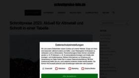 What Schrottpreise-info.de website looked like in 2023 (This year)