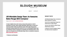 What Sloughmuseum.org website looked like in 2023 (This year)