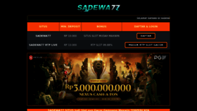 What Sadewa77.wiki website looked like in 2023 (This year)
