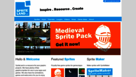 What Spriteland.com website looked like in 2023 (This year)