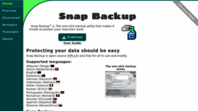 What Snapbackup.com website looked like in 2023 (This year)