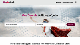 What Simplyhired.co.uk website looked like in 2023 (This year)