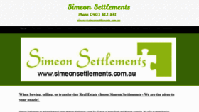 What Simeonsettlements.com.au website looked like in 2023 (This year)