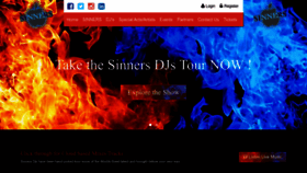 What Sinners-djs.com website looked like in 2023 (This year)