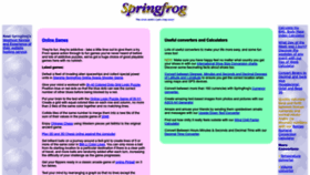 What Springfrog.com website looked like in 2023 (This year)