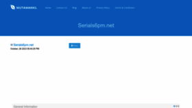 What Serials6pm-net.mutawakkil.com website looked like in 2023 (This year)