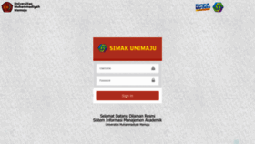 What Simak.unimaju.ac.id website looked like in 2023 (This year)