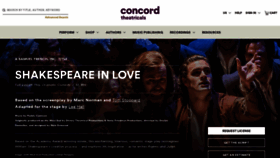 What Shakespeareinlove.com website looked like in 2023 (This year)
