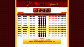 What Shanghaipools.com website looked like in 2023 (This year)