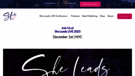 What Sheleadsmedia.com website looked like in 2023 (This year)