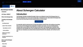 What Schengen-calculator.com website looked like in 2023 (This year)
