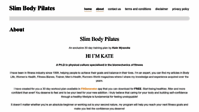 What Slimbodypilates.com website looked like in 2023 (This year)