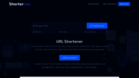 What Shorter.me website looked like in 2023 (This year)