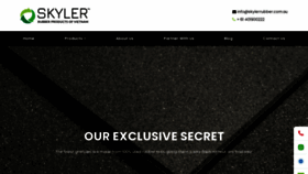 What Skylerrubber.com.au website looked like in 2023 (This year)