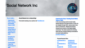 What Socialnetworkinc.com website looked like in 2023 (This year)