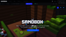What Sandbox.game website looked like in 2023 (This year)