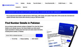 What Simownerdetails.pk website looked like in 2023 (This year)