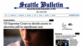 What Seattlebulletin.com website looked like in 2023 (This year)