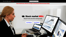 What Stockmarketmba.com website looked like in 2023 (This year)