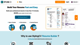 What Stylingcv.com website looked like in 2023 (This year)