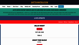 What Sattamatka.fun website looks like in 2024 