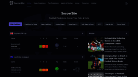 What Soccersite.com website looks like in 2024 