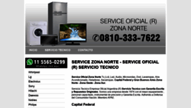 What Serviceoficialzonanorte.com website looks like in 2024 