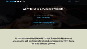 What Shirishmahadik.in website looks like in 2024 