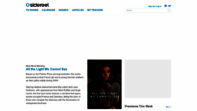 What Sidereel.com website looks like in 2024 