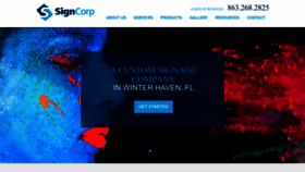 What Signcorpinc.com website looks like in 2024 