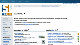 What Selfhtml.org website looked like in 2024 (1 year ago)