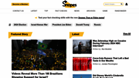 What Snopes.com website looks like in 2024 