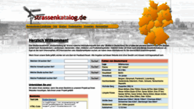 What Strassenkatalog.de website looks like in 2024 